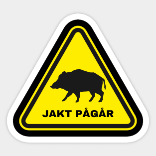 Jakt pågår Sticker